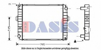 AKS DASIS 400330n -  Радиатор, охлаждение двигателя